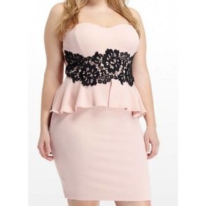 Fashion To Figure Strapless Peplum Dress